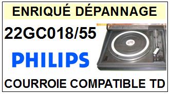 PHILIPS  22GC018/55    Courroie Compatible Tourne-disques