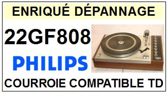 PHILIPS <br>Platine 22GF808  Courroie Tourne-disques <BR><small>a 2014-10</small>