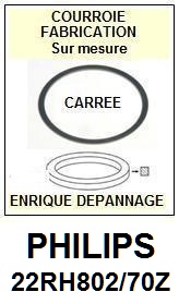PHILIPS 22RH802/70Z  <BR>courroie d'entrainement tourne-disques (<b>square belt</b>)<small> 2017 JUIN</small>