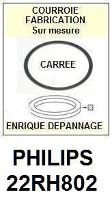 PHILIPS 22RH802  <BR>courroie d'entrainement tourne-disques (<b>square belt</b>)<small> MARS-2017</small>