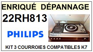PHILIPS 22RH813  kit 3 Courroies Platine K7 <small>13-11</small>