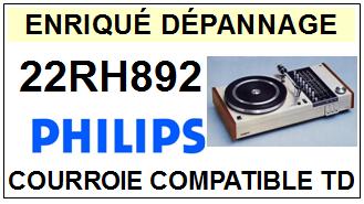 PHILIPS<br> 22RH892 courroie (belt) pour tourne-disques <BR><small>a 2014-11</small>