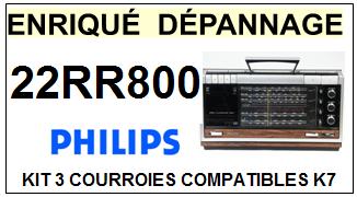 PHILIPS 22RR800  kit 3 Courroies Platine K7 <br><small> 2014-05</small>