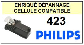 PHILIPS 423 <br>Cellule diamant sphrique pour tourne-disques (cartridge)<SMALL> 2015-10</small>