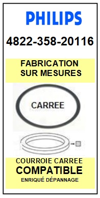 FICHE-DE-VENTE-COURROIES-COMPATIBLES-PHILIPS-482235820116 4822-358-20116