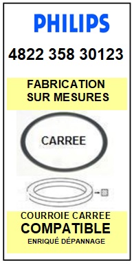 FICHE-DE-VENTE-COURROIES-COMPATIBLES-PHILIPS-482235830123 4822 358 30123