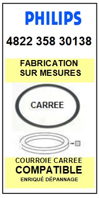 FICHE-DE-VENTE-COURROIES-COMPATIBLES-PHILIPS-482235830138 4822 358 30138