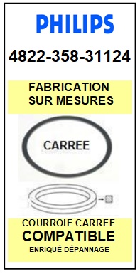 FICHE-DE-VENTE-COURROIES-COMPATIBLES-PHILIPS-482235831124 4822 358 31124