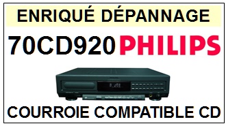 PHILIPS 70CD920  <br>Courroie pour lecteur CD (<b>Cd player square belt</b>)<small> 2017-02</small>