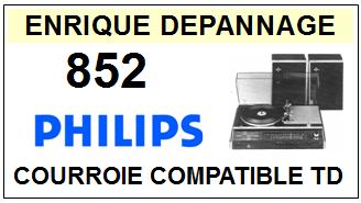 PHILIPS 852  Courroie Tourne-disques <BR><small>a 2014-09</small>