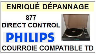 PHILIPS<br> 877 DIRECT CONTROL courroie (square belt) pour tourne-disques <BR><small>a 2015-03</small>