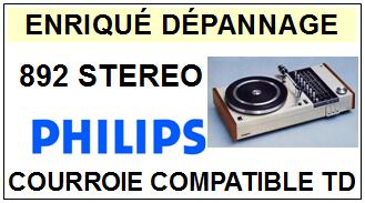 PHILIPS  892 STEREO    Courroie Compatible Tourne-disques