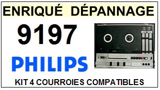 PHILIPS 9197  kit 4 Courroies Magntophone <BR><small> 2014-02</small>