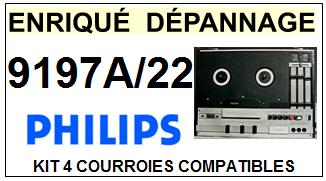 PHILIPS 9197A/22  kit 4 Courroies Magntophone <BR><small> 2014-02</small>