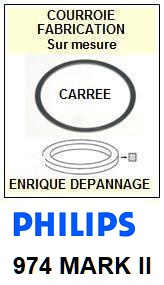 PHILIPS 974MARKII 974 MARKII <BR>courroie d'entrainement tourne-disques (<b>square belt</b>)<small> 2016-10</small>