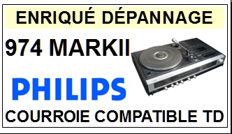 PHILIPS 974MARKII 974 MARKII <BR>courroie d'entrainement tourne-disques (<b>square belt</b>)<small> 2016-10</small>