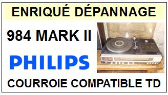 PHILIPS<br> 984MARKII MARK2 Courroie (square belt) Tourne-disques <BR><small>sc 2015-04</small>