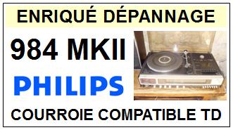 PHILIPS<br> 984MKII 984 MKII courroie (square belt) pour tourne-disques<small> 2015-09</small>