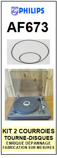 PHILIPS AF673 Courroie compatible tourne-disques