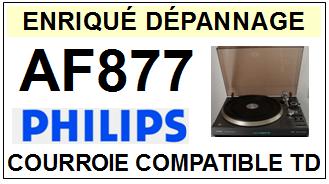PHILIPS<br> AF877  courroie (belt) pour tourne-disques <BR><small> 2014-12</small>