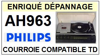 PHILIPS<br> AH963 courroie (square belt) pour tourne-disques <BR><small>c+cel+k7 2015-05</small>