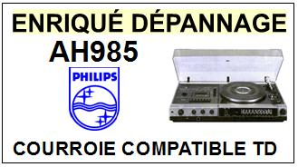 PHILIPS <br>Platine AH985  Courroie Tourne-disques <BR><small>sce 2014-10</small>