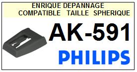 PHILIPS-AK591-POINTES-DE-LECTURE-DIAMANTS-SAPHIRS-COMPATIBLES