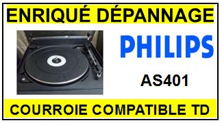 PHILIPS AS401 Courroie compatible tourne-disques