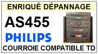 PHILIPS AS455 AS-455 Courroie Tourne-disques <br><small>sc 78tr 13-10</small>
