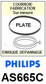 PHILIPS<br> AS665C courroie (flat belt) pour tourne-disques <BR><small>sc+k7 2015-03</small>