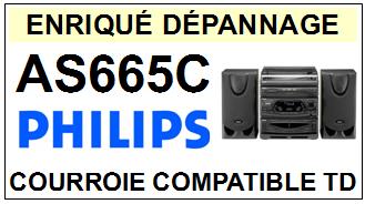 PHILIPS<br> AS665C courroie (flat belt) pour tourne-disques <BR><small>sc+k7 2015-03</small>