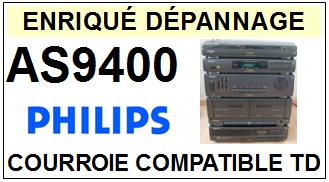 PHILIPS AS9400 Courroie Tourne-disques <BR><small>sc 2014-04</small>