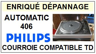 PHILIPS AUTOMATIC 406  <br>Courroie pour Tourne-disques (flat belt)<small> 2014-09</small>