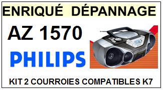 PHILIPS-AZ1570 AZ 1570-COURROIES-COMPATIBLES