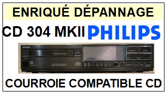 PHILIPS CD304MKII  <br>Courroie pour lecteur CD (<b>Cd player square belt</b>)<small> 2018  JANVIER </small>