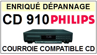 PHILIPS CD910  <br>Courroie pour lecteur CD (<b>Cd player square belt</b>)<small> 2017-02</small>
