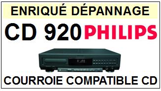 PHILIPS CD920  <br>Courroie pour lecteur CD (<b>Cd player square belt</b>)<small> 2017-02</small>