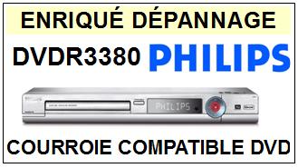 PHILIPS  DVDR3380/97    Courroie Compatible Lecteur DVD