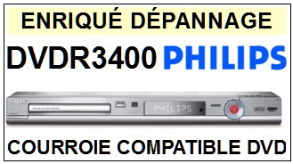 PHILIPS DVDR3400  <br>Courroie pour Lecteur DVD (<b>square belt</b>)<SMALL> 2016-07</small>