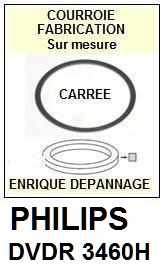 PHILIPS DVDR3460H  <br>Courroie pour Lecteur DVD (<b>square belt</b>)<SMALL> MARS-2017</small>