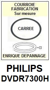 PHILIPS DVDR7300H  <br>Courroie pour Lecteur DVD (<b>square belt</b>)<SMALL> 2017 AOUT</small>