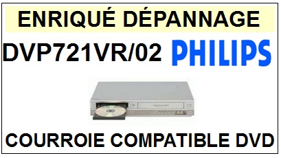PHILIPS DVP721VR02 DVP721VR-02 <br>Courroie pour Lecteur DVD (square belt)<SMALL> 2015-11</small>