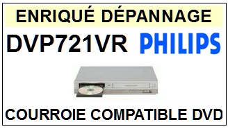 PHILIPS DVP721VR  <br>Courroie pour Lecteur DVD (<b>square belt</b>)<SMALL> 2016-07</small>