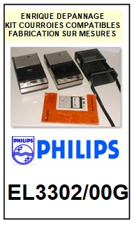 PHILIPS EL3302/00G  kit 2 Courroies Platine K7 <br><small>a 2014-05</small>