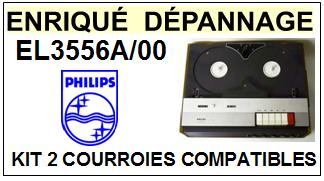 PHILIPS EL3556A/00  kit 2 Courroies Magntophone <BR><small>a 2014-02</small>