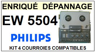 PHILIPS EW5504  <br>kit 4 courroies pour magntophone (<b>set belts</b>)<small> 2016-11</small>