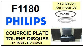 PHILIPS F1180  <br>Courroie d'entrainement pour tourne-disques (flat belt)<small> 2015-11</small>