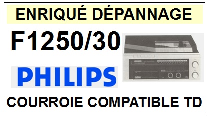 PHILIPS F1250/30  <br>Courroie plate d'entrainement tourne-disques (<b>flat belt</b>)<small> 2016-06</small>