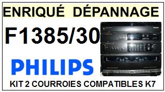 PHILIPS F1385/30  kit 2 Courroies Platine K7 <br><small> 2014-01</small>
