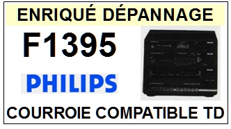 PHILIPS F1395   <br>Courroie plate d\'entrainement tourne-disques (<b>flat belt</b>)<small> 2016-07</small>